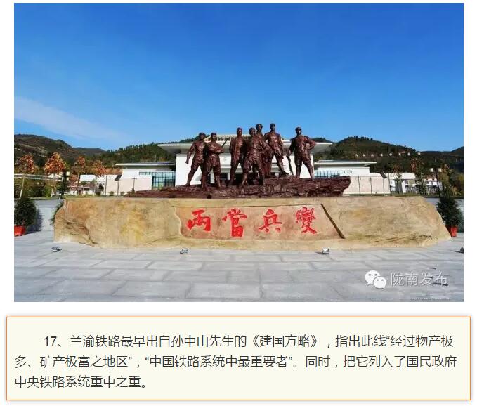 蘭渝鐵路最早由孫中山先生提出？在隴南，你不知道的事兒還有……