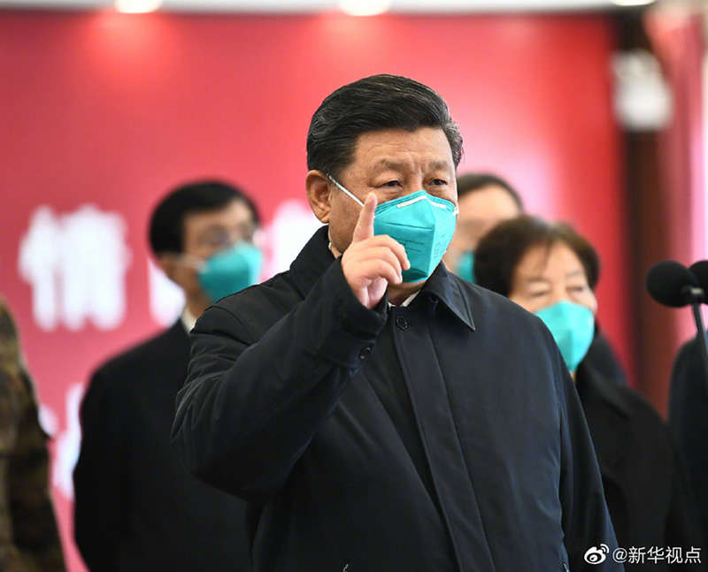 習(xí)近平考察火神山醫(yī)院，看望慰問患者和醫(yī)務(wù)工作者